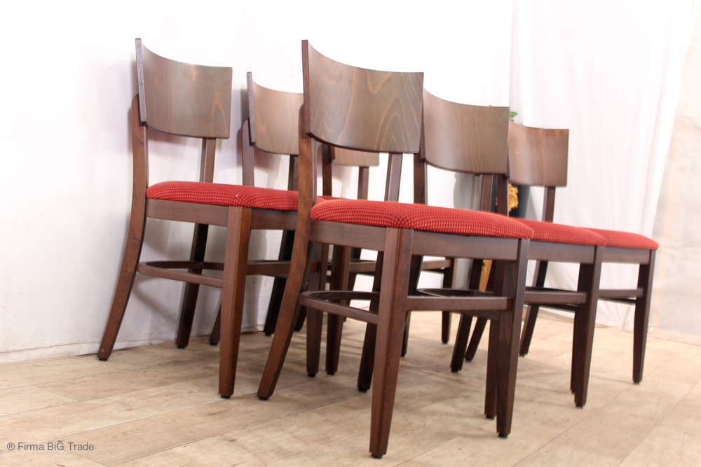 4 schöne Bistrostühle Polsterstühle Holzstühle Küchenstühle Palisander Farbton